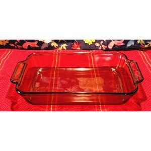 Anchor Ovenware 2qt Baking Dish 11.5x8x2 Inches Brown Amber Glass‎ Dish